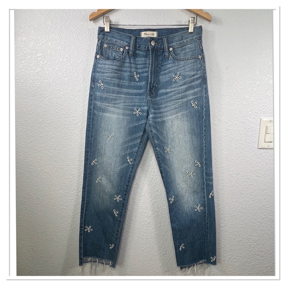 Madewell The Perfect Summer Jean Daisy Embroidered Edition Sz 27 NWOT Cotton